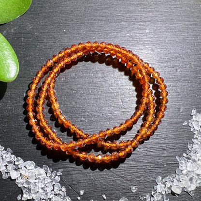 Orange Granat Spessartrin Armband | Happy Minerals