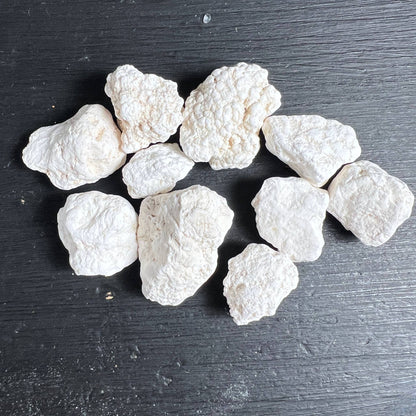 Howlith Einschlafstein 10er Set roh naturbelassen | weisse Rohsteine Kristall | Happy Minerals