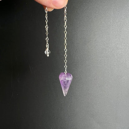 Amethyst-Tropfen | Violett Glanz | Pendel in Bewegung | Happy Minerals