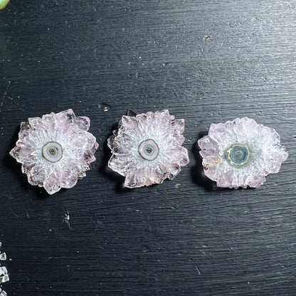Amethyst Sonne Stalaktit | Uruguay | Rückseitenansicht | alle Varianten | Happy Minerals Kollektion