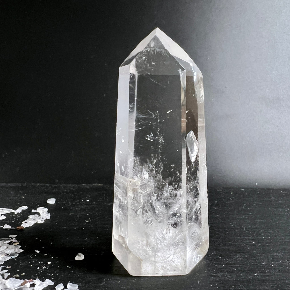 Bergkristall | Spitze | Madagaskar | schimmernd | klar | Unikat | Happy Minerals