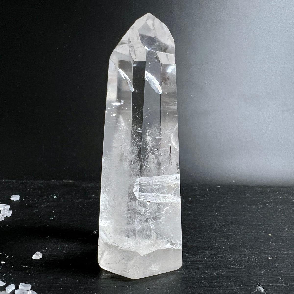 Bergkristall | Turmform | glasklar | facettiert | Madagaskar | Happy Minerals