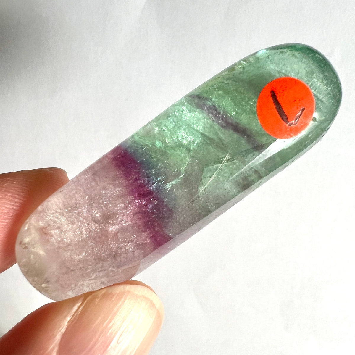 Regenbogenfluorit Trommelstein ca. 4cm | Klarheitsbringer | Geistiger Fokus und Konzentration