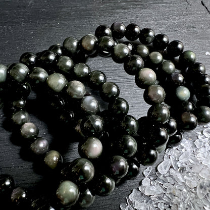 Regenbogen Obsidian Armband als Geschenk für spirituelle Anlässe | Happy Minerals