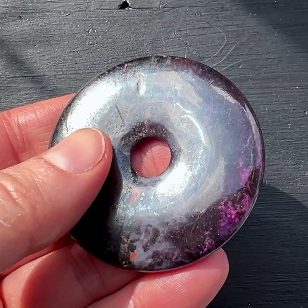 XL Sugilith Donut 56mm  | Happy Minerals