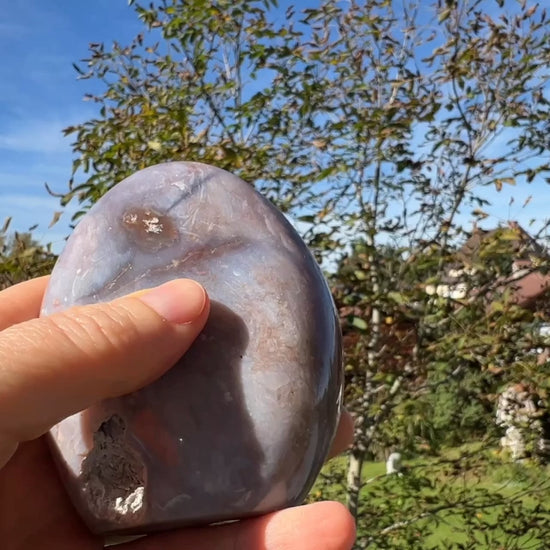 Lila Chalcedon Freeform Video | Happy Minerals