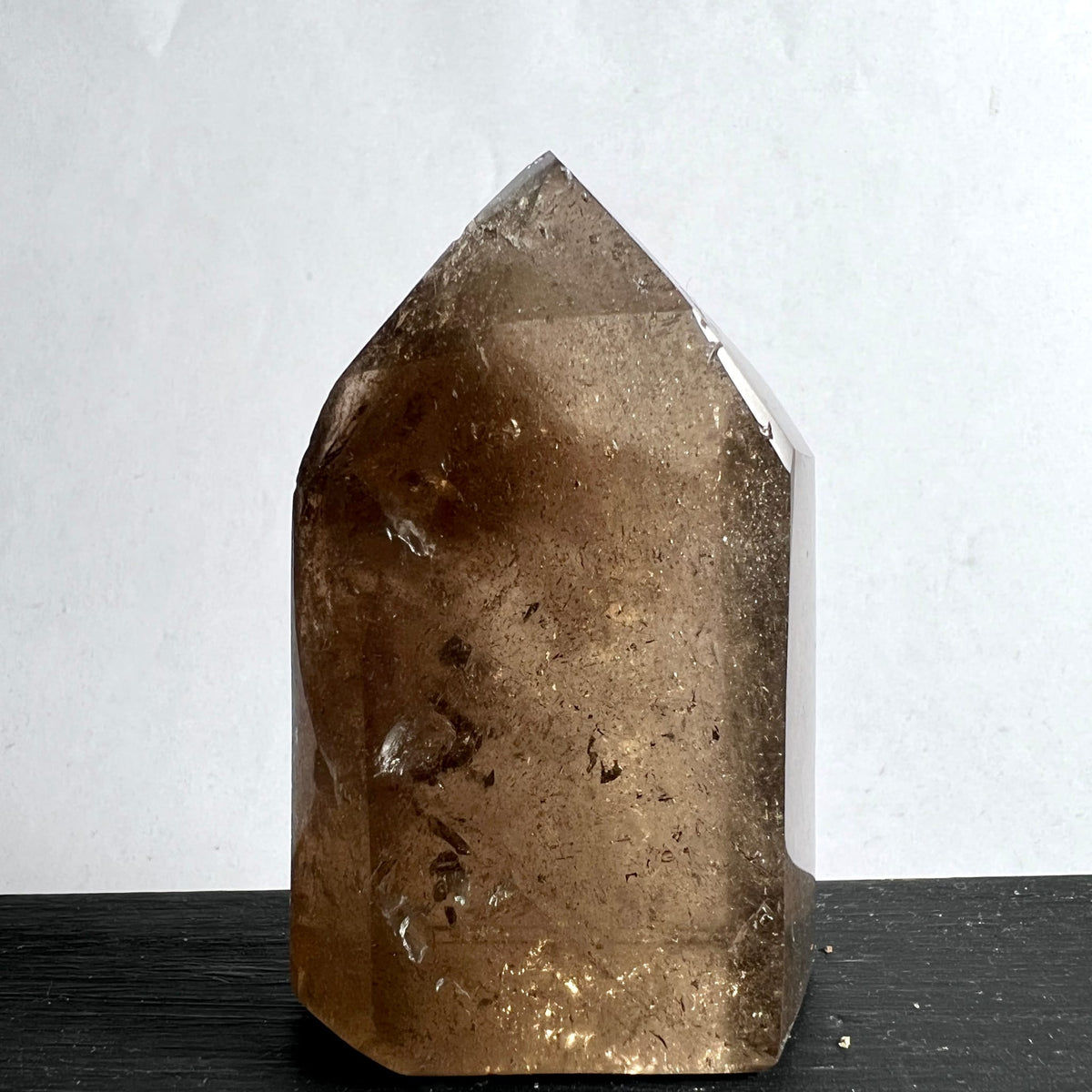 Rauchquarz Turm | warmes Braun | klare Facetten | Mineralunikat | Happy Minerals