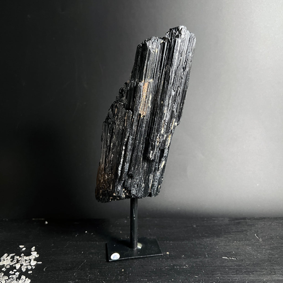 Schwarzer Turmalin | Variante D | Diagonale Form | Natürlicher Rohstein | Happy Minerals