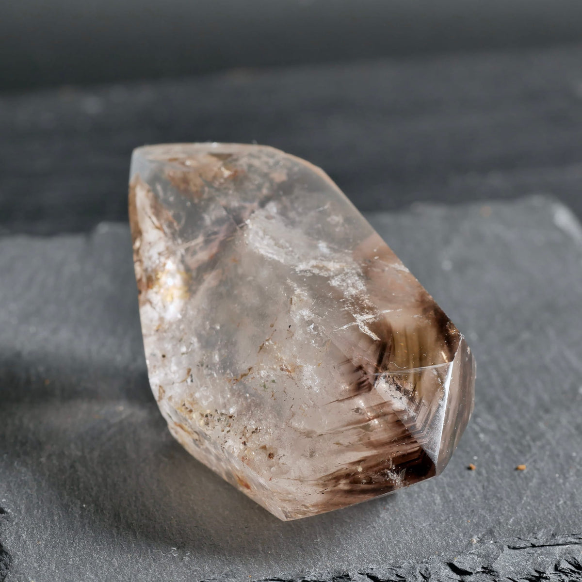 Smoky Amethyst Kristall | Rauchquarz Nuancen | Doppelender Spitze | Madagaskar | Happy Minerals